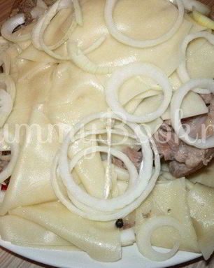 Бешбармак из баранины в мультиварке