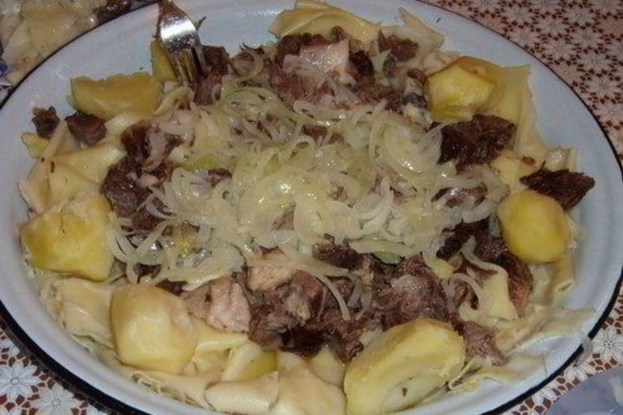 Рецепт бешбармака из свинины в мультиварке