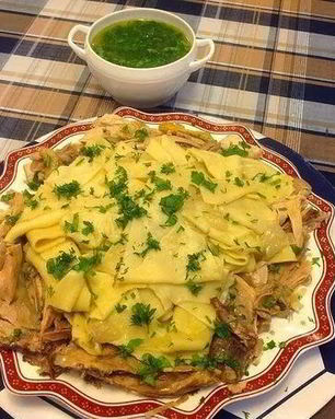 Бешбармак с курицей