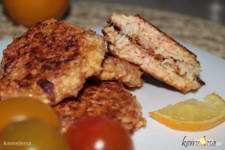 Рецепт биточков из крабовых палочек