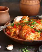 Чахохбили из курицы на белом вине