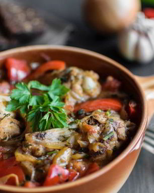 Чахохбили из курицы с яйцами