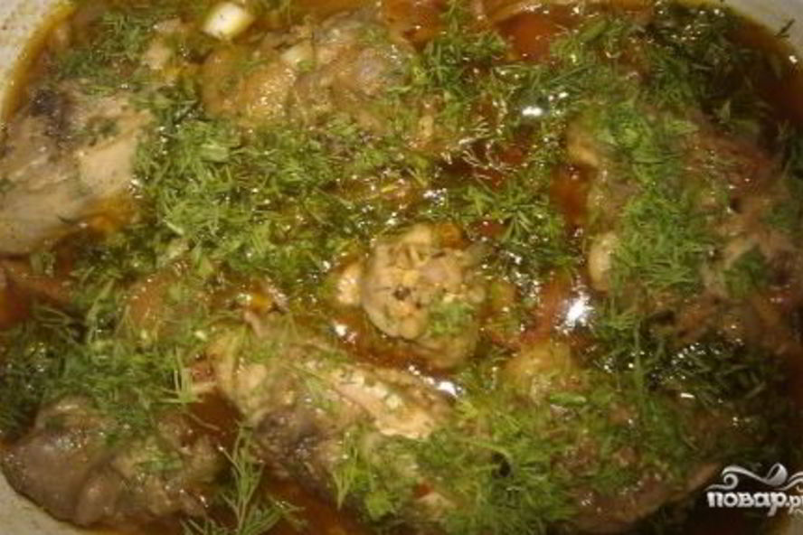 Рецепт чахохбили с грецким орехом