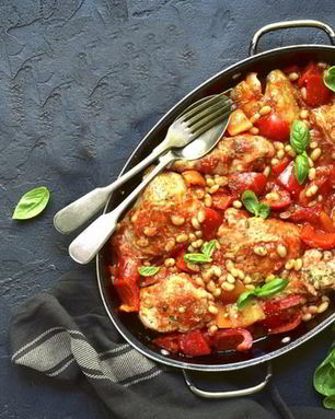 Чахохбили с курицей и болгарским перцем