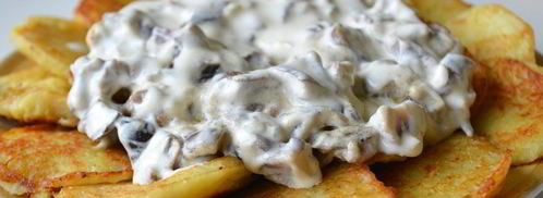 драники из картошки с грибным соусом. Шаг 16