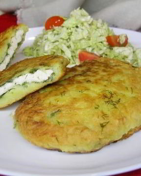 Драники с начинкой из курицы