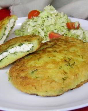 Драники с начинкой из курицы