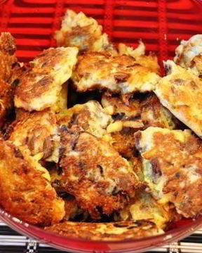 Драники с телятиной и твердым сыром