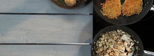 картофельные драники с грибами. Шаг 3