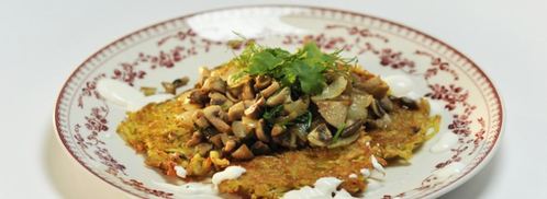 картофельные драники с грибами. Шаг 5