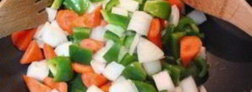 фрикадельки из курицы в чили соусе с овощами. Шаг 7