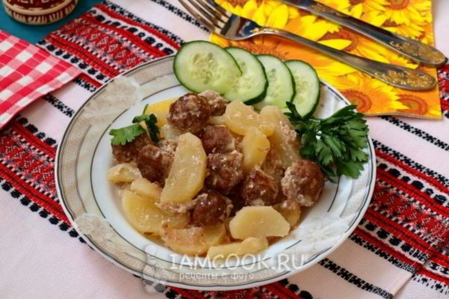 Рецепт фрикаделек с картошкой в духовке