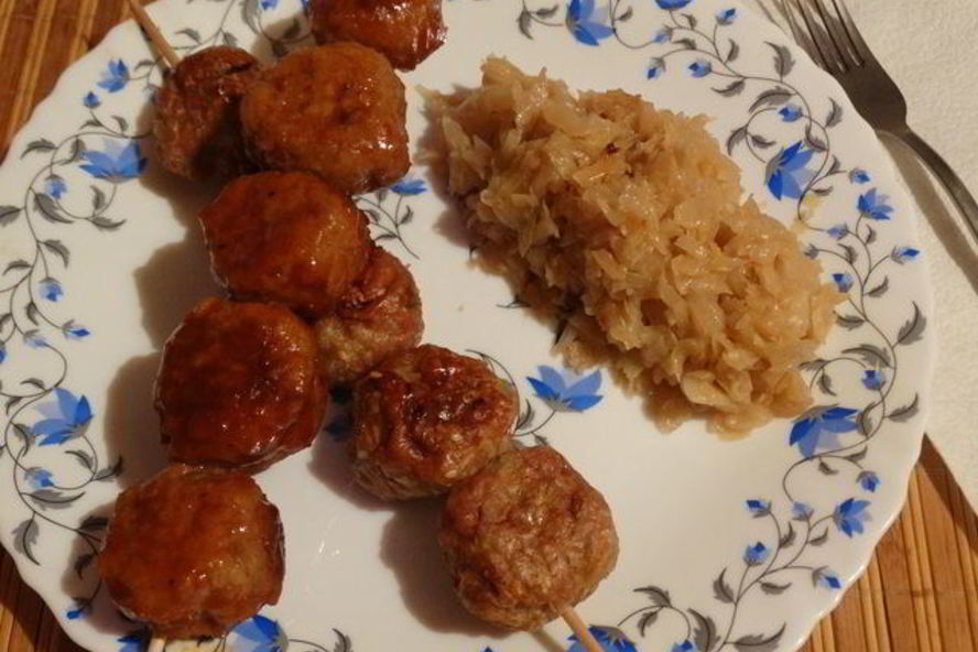 Рецепт фрикаделек с овощами и кунжутом