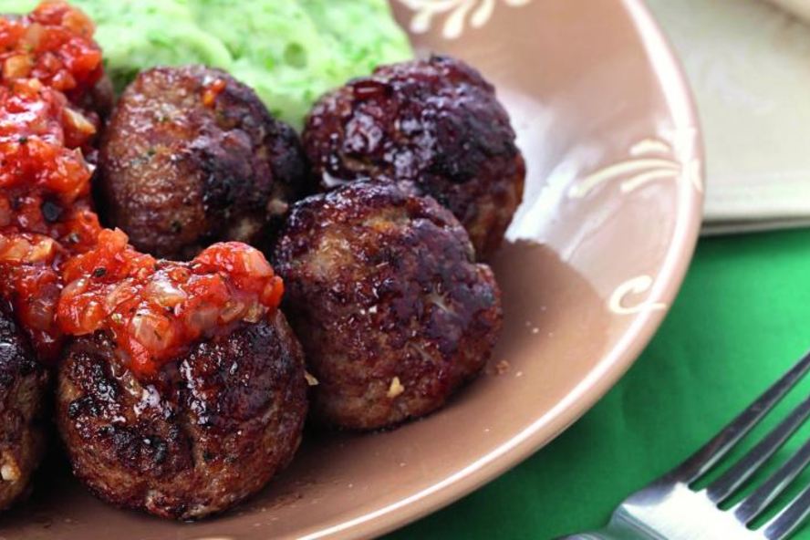 Рецепт фрикаделек с зеленым пюре