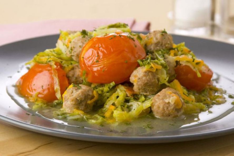 Рецепт капусты с фрикадельками