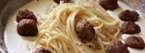 паста альфредо с фрикадельками. Шаг 6