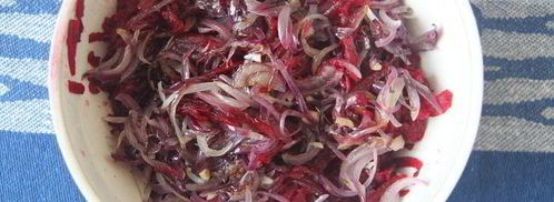 чечевица со свеклой и шпинатом. Шаг 8