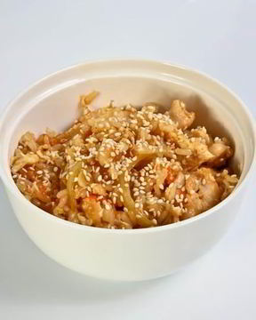 Чесночный рис с курицей