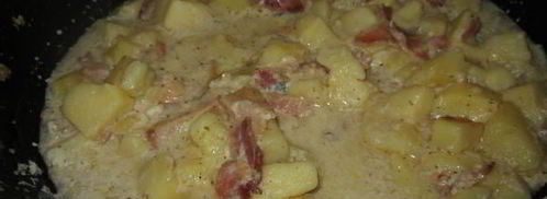 картофель с беконом в сливочном соусе. Шаг 7