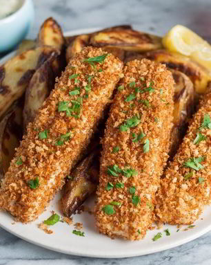 Картофель с рыбой в духовке