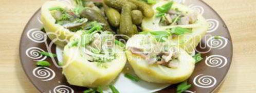 картофель с селедкой. Шаг 7