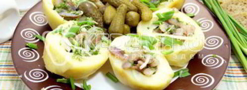 картофель с селедкой. Шаг 8