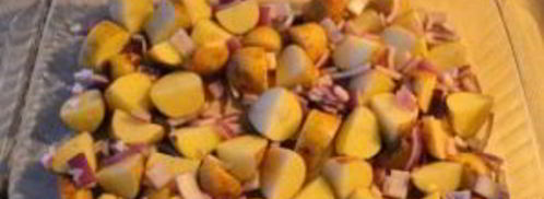 картофель со свининой и сыром в духовке. Шаг 5