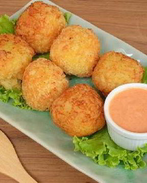 Картофельные крокеты с креветками