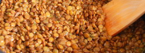 острая чечевица с лососем. Шаг 8