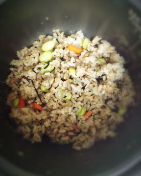 Рис с грибами шиитаке в мультиварке