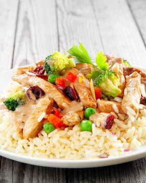 Рис с курицей в соевом соусе