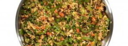 рис с овощами на сковороде. Шаг 8