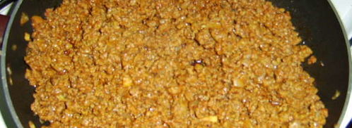 рис с зеленой чечевицей, изюмом и поджаренным фаршем. Шаг 4