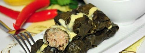 долма из баранины и булгура под мятным соусом. Шаг 12