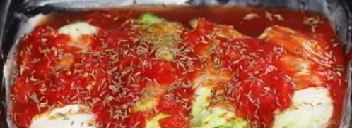 голубцы из пекинской капусты с отварным мясом. Шаг 19