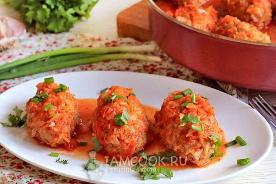 Рецепт ленивых голубцов с подливкой в духовке