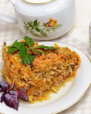 Ленивые голубцы слоями в мультиварке