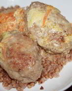 Ленивые голубцы томленые в сметане в чугунке