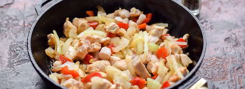 гречневая лапша с курицей и овощами. Шаг 4