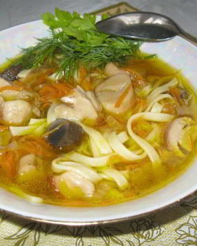 Грибная лапша