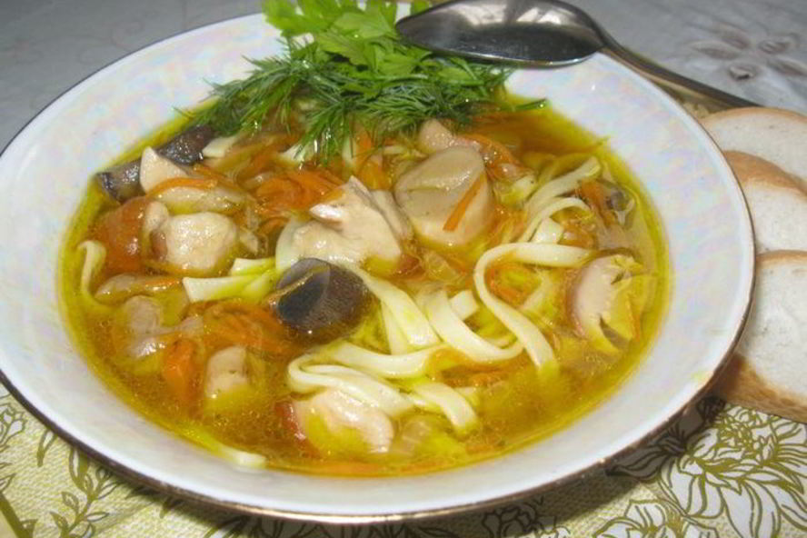 Рецепт грибной лапши