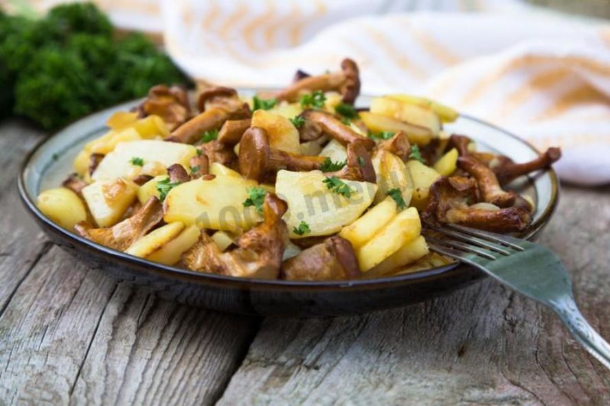Рецепт грибов лисички жареные с картошкой