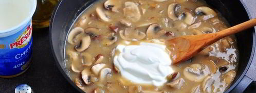 грибы в сметанном соусе. Шаг 10