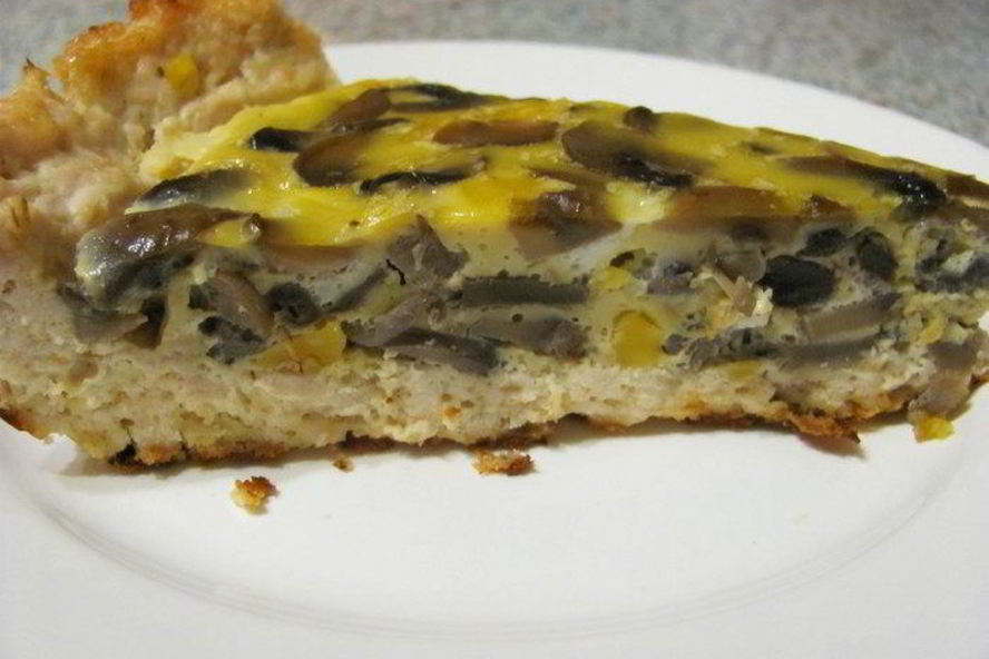 Рецепт куриного лукошка с грибным омлетом