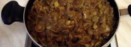 маслята, жареные в сметане. Шаг 3