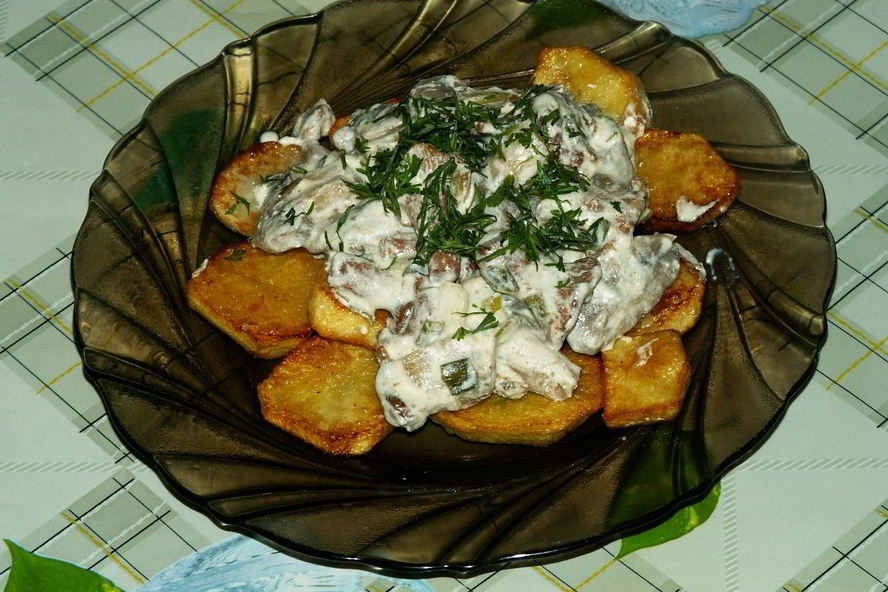 Рецепт подосиновиков, тушеных в сметане