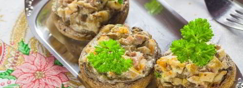 шампиньоны, фаршированные креветками. Шаг 10