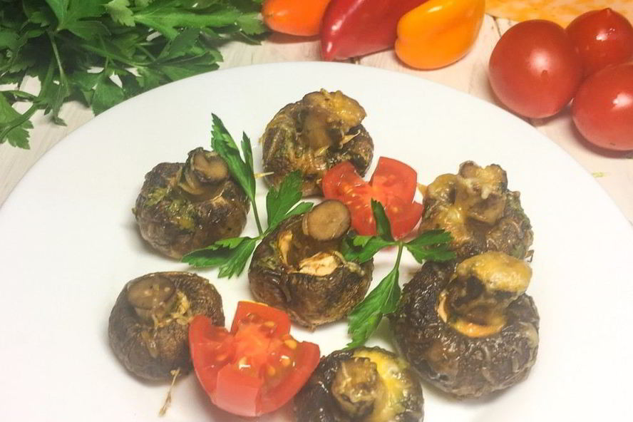 Рецепт шампиньонов в духовке целиком