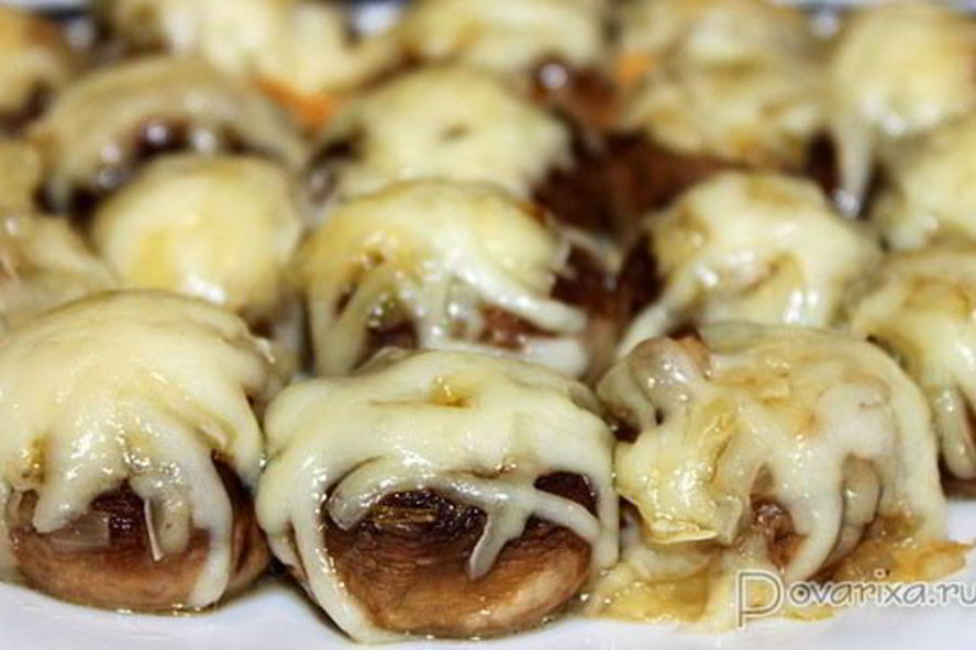 Рецепт шампиньонов, запеченных с сыром