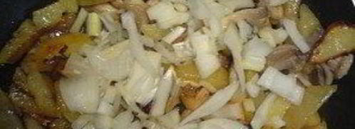 вешенки, жареные с картошкой. Шаг 7